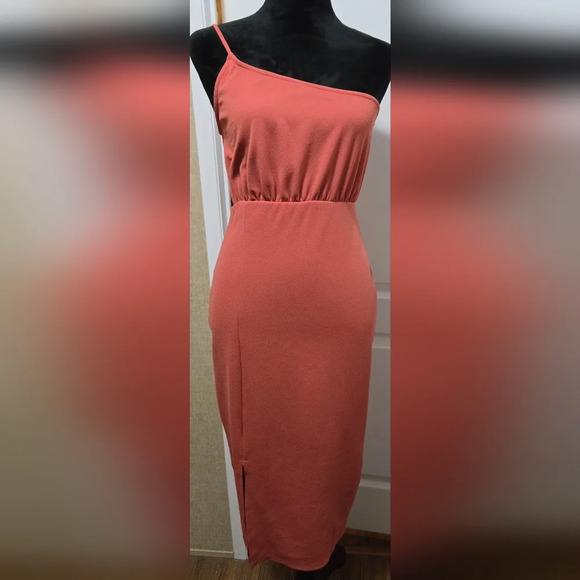 One Shoulder Sleeveless Midi Dress #350 - Picture 7 of 9